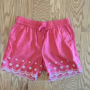 Talbots Pink Embroidered Shorts
